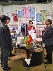 The first busy working day with Babeeni at Texworld Paris Apparel Sourcing - Paris 2015